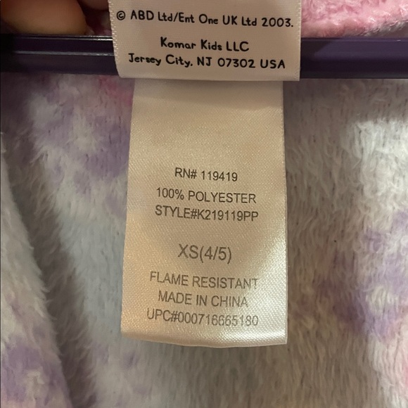 Peppa Pig Kids Hooded Robe Size 4 - Picture 5 of 12